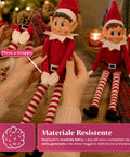 saint joy elfi di natale set 2 pezzi flessibili h40 cm 2 fantasie ean 8050043128430