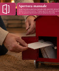 saint joy jinglerail trenino natalizio porta lettere in metallo sportello posteriore capienza ampia dimensioni 28x16x36 cm ean 8050043127792