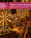 saint joy ruota panoramica natalizia skywheel con luci led melodie e doppia rotazione villaggio con biglietteria e personaggi 477 cm ean 8050043127754