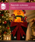 saint joy teddy beargift orsetto natalizio luminoso in scatola regalo luce led calda dimensioni 15x15x255 cm alimentazione a batterie ean 8050043127839