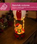 saint joy teddy skyfloat mongolfiera natalizia luminosa in metallo con orsetto luci led e funi dorate a batteria alta 37 cm con ghirlanda e agrifoglio ean 8050043127822