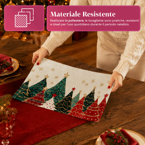 saint joy tovagliette natalizie set 4 pezzi 30x45 cm 2 fantasie ean 8050043128089