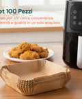 avilia home set 100 pz carta forno per friggitrice ad aria impermeabile e resistente al calore ean 8056819053265