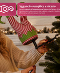 saint joy babbo natale incastrato nellalbero con gambe animate e musica ean 8050043128041