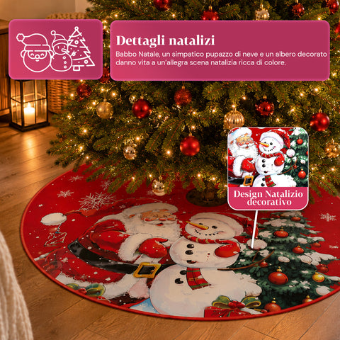 saint joy copri base albero di natale a120 cm in peluche 4 fantasie ean 8050043128331