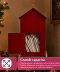 saint joy jinglerail trenino natalizio porta lettere in metallo sportello posteriore capienza ampia dimensioni 28x16x36 cm ean 8050043127792