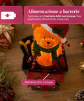 saint joy teddy beargift orsetto natalizio luminoso in scatola regalo luce led calda dimensioni 15x15x255 cm alimentazione a batterie ean 8050043127839