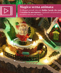 saint joy litville villaggio di natale illuminato led con trenino in movimento e babbo natale rotante 8 melodie natalizie 23x15x18 cm a batteria ean 8050043127709