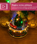 saint joy orsetto di natale luminoso con trenino rotante e carillon teddy xmas bear station decorazione natalizia led in poliresina 205 cm ean 8050043127662