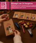 saint joy sacchetti natalizi set 24 bustine in carta kraft con adesivi ean 8050043128126