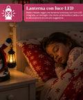 saint joy statuina babbo natale con villaggio e lanterna in resina 16x19 cm ean 8050043128010