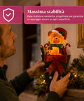saint joy teddy beargift orsetto natalizio luminoso in scatola regalo luce led calda dimensioni 15x15x255 cm alimentazione a batterie ean 8050043127839