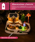 saint joy villaggio natalizio luminoso candy town con trenino in movimento e 8 melodie casetta pan di zenzero led decorazione natale 235 cm ean 8050043127686