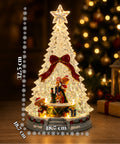 saint joy albero di natale luminoso joytree con musica e animazione 360 luci led scena con orsetti e schiaccianoci doppia alimentazione usb 325 cm ean 8050043127648