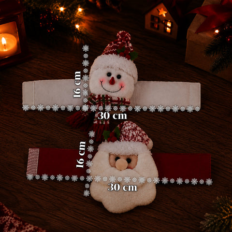 saint joy fermatende natalizi set 2 babbo natale e pupazzo di neve 16x30 cm ean 8050043127914