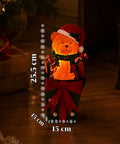 saint joy teddy beargift orsetto natalizio luminoso in scatola regalo luce led calda dimensioni 15x15x255 cm alimentazione a batterie ean 8050043127839