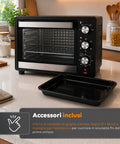 wintem forno elettrico da banco 45 litri ventilato con timer e doppio vetro 1800w con accessori ean 8056819078572