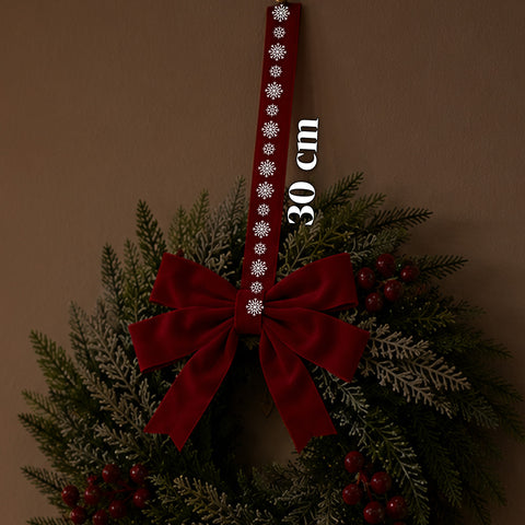 saint joy ghirlanda natalizia a38 cm con fiocco rosso e bacche effetto neve ean 8050043128546