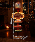 saint joy lanterna natalizia con luci led effetto neve e insegna polo nord ean 8050043127921