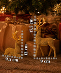 saint joy renne natalizie dorate set 2 pezzi in resina distesa ed eretta ean 8050043127983
