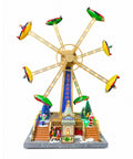 saint joy ruota panoramica natalizia skywheel con luci led melodie e doppia rotazione villaggio con biglietteria e personaggi 477 cm ean 8050043127754