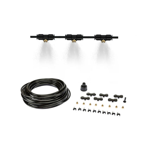 Kit de irrigação por nebulização de 15 m para plantas, gazebo e jardim