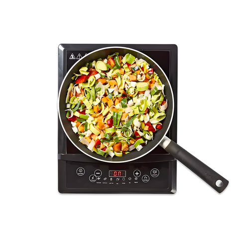 Placa de indução de cozinha 1800W, cozedura multifunções com temporizador de 3 horas