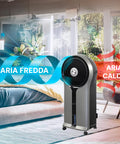 Raffrescatore Evaporativo ad Acqua 110W Portatile Silenzioso Serbatoio 5,5L Nero DCG Ean-8052780965347