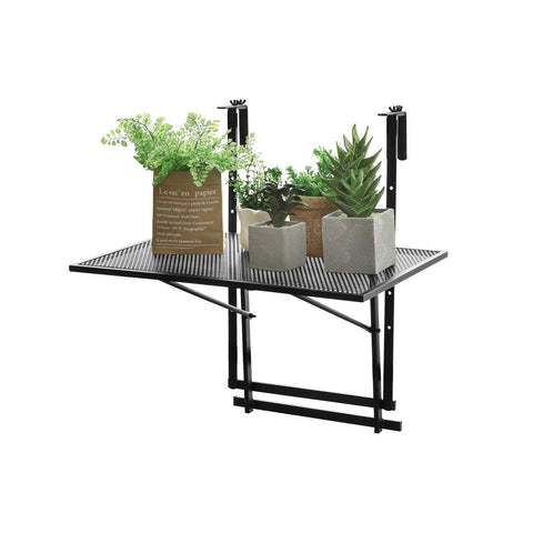 Mesa dobrável para varanda, rebatível, em metal, com altura regulável