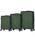 Set 3 Trolley Con Manico Telescopico E Ruote 56/66/76cm Verde