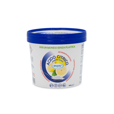 Ácido cítrico anidro puro 500g para limpeza natural, máquina de lavar roupa e cosméticos DIY