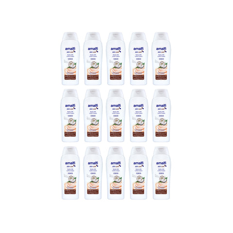 Conjunto de 15 frascos de leite corporal à base de coco 500ml