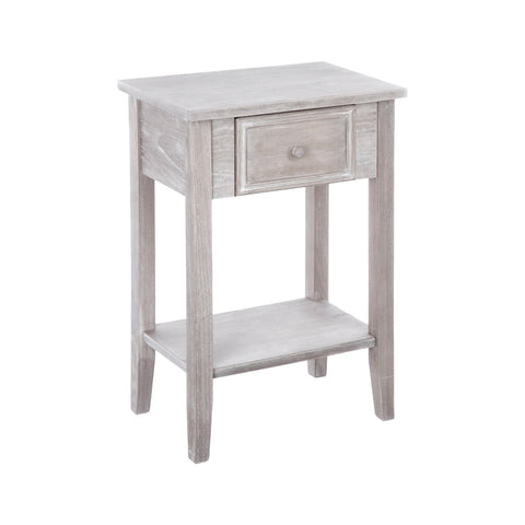 Mesa de cabeceira em madeira com 1 gaveta 45x67x30cm