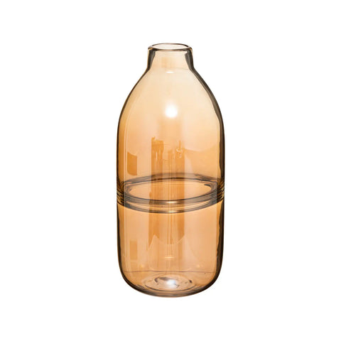 Vaso de vidro Line âmbar H30cm