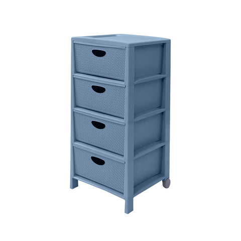 Cómoda Intreccio com 4 Gavetas Azul Avion