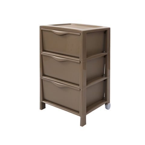 Cómoda Spring com 3 Gavetas Moka