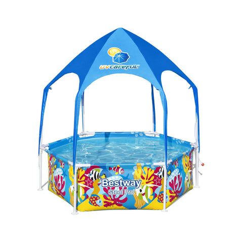 Piscina infantil com proteção solar 180x51cm