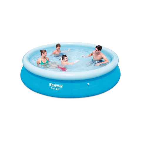 Piscina insuflável elevada de jardim 366x76cm com remendo de reparação