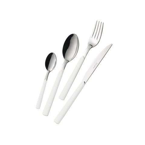 Conjunto de 24 talheres em aço Fast branco