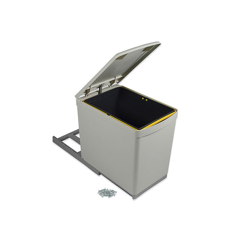 Caixote do lixo com base deslizante e tampa automática 16l