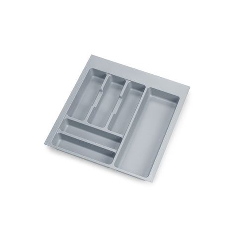 Porta-talheres ajustável para gaveta em plástico 50cm cinzento