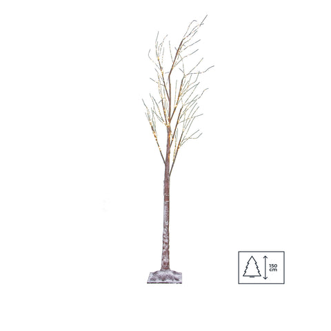 Árvore de Natal com ramos e 210 luzes LED 150cm