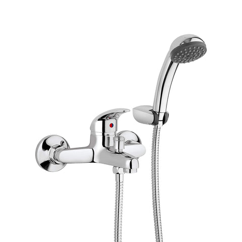 Misturadora monocomando para banheira com chuveiro de mão e cabeça de chuveiro