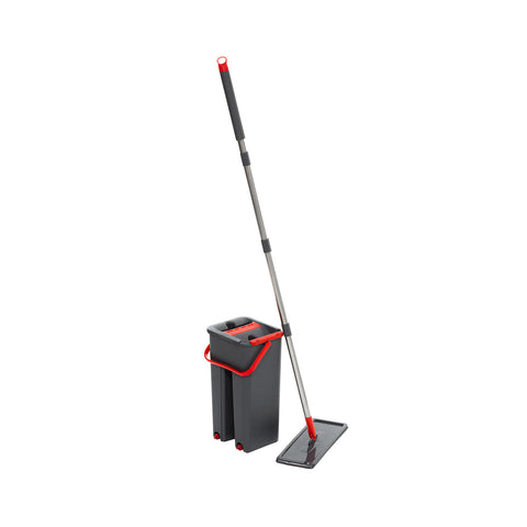 Conjunto Fast Mop com balde, esfregona e 2 mops 4L