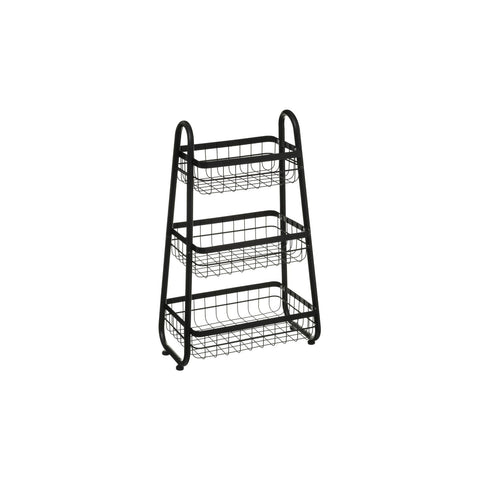 Recipiente metálico com 3 cestos 74x29x75cm