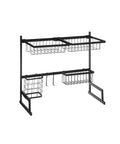 immagine-1-five-simply-smart-organizer-a-2-livelli-per-lavello-con-scolapiatti-in-metallo-nero-ean-3560238703014