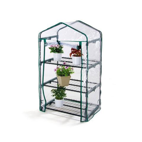 Estufa com 3 níveis e cobertura de PVC 70x47x7cm
