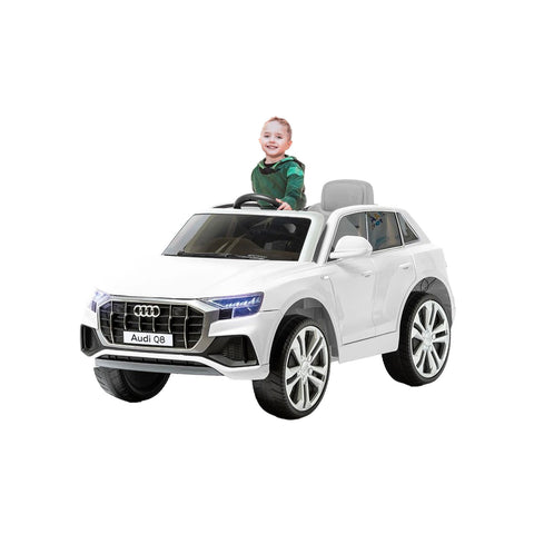 Carro elétrico Audi Q8 branco 12v 4,5ah 116x73x54cm