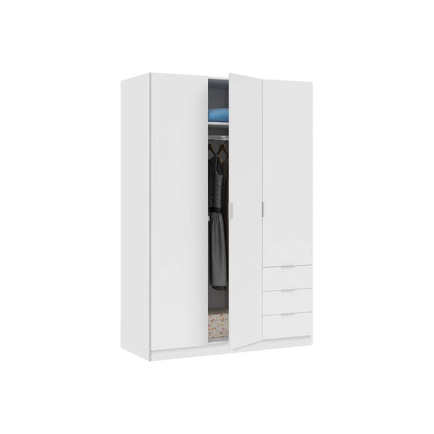 Roupeiro com 3 portas e 3 gavetas 180x121x52cm