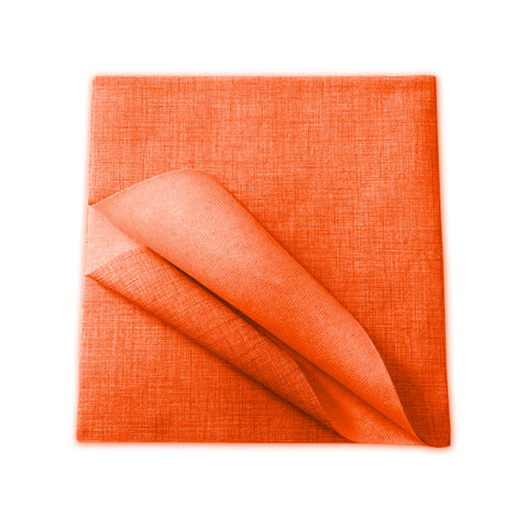 Conjunto de 100 toalhas de mesa TNT descartáveis cor de laranja, 100x100cm